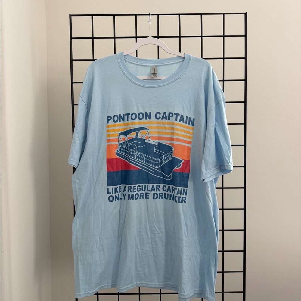Gildan Light Blue Pontoon Captain Tee